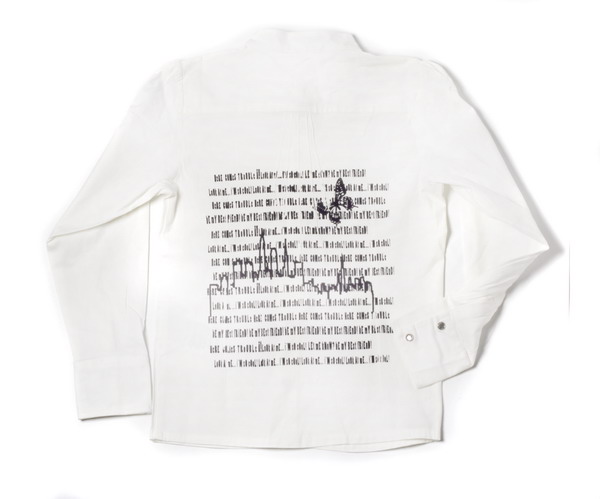 Рубашка дев. с буквами, р. 128см, белая